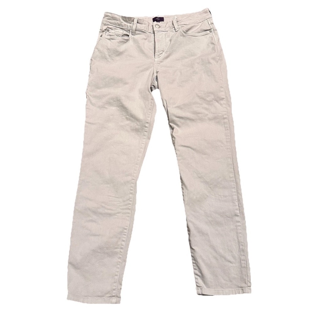 NYDJ Jeans Women's 8 Clarissa Ankle Skinny Lift Tuck Stretch Light Gray Denim